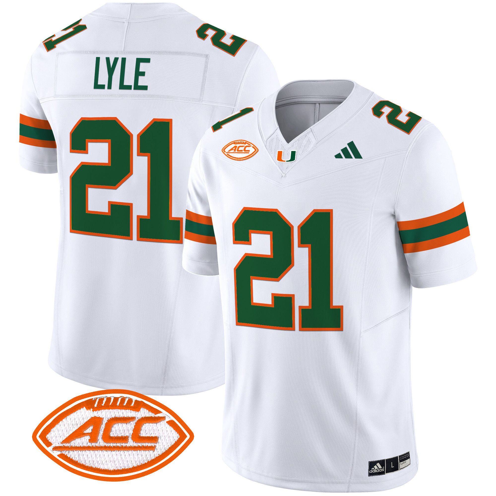 Men Miami Hurricanes #21 Lyle White 2024 Vapor Limited NCAA Jersey